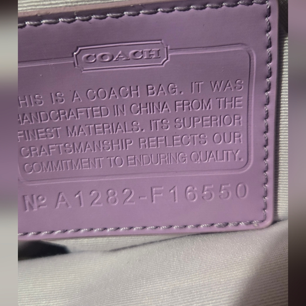 Coach Lavender Signature Jacquard Crossbody Bag - Picture 11 of 12